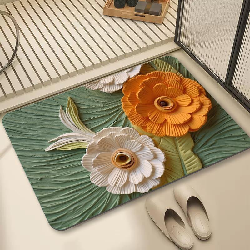 Национальный прилив гипсовые зерна цветы входной коврик для ног домашний маленький цветок ванная дверь впитывающий коврик Национальный воздушный дверной коврик