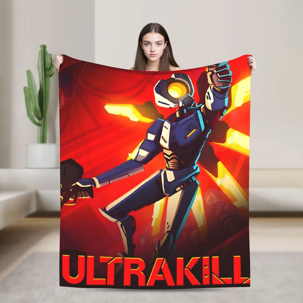 Плед Ultrakill Gabriel Мягкий Теплый Пушистый Плюшевый Плед-Покрывало Для Дивана Кресла Декоративное Фланелевое Покрывало на Кровать