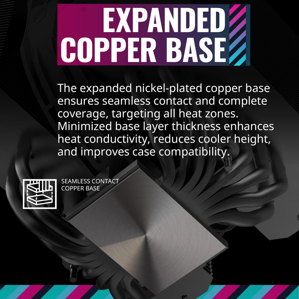 Cooler Master MasterAir MA824 Stealth 8 Heat Pipes Dual Tower Fan Совместим с воздушным охлаждением CPU Cooler FN1995 и LGA1700/AM5/AM4 MAM-D8PN-318PK-R1