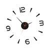 DIY Wall Clock 40cm Small Black Modern Simple European Style Silent Acrylic Frameless DIY 3D Wall Clock