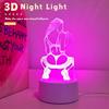 Розовый сексуальный девушка 3D светодиодный ночник, питание от USB, украшение для спальни, прикроватной тумбочки, рабочего стола, подарок на день рождения, праздник