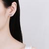 Bague Ringen Муассанит D Цвет 1 карат/2 карата/4 карата одна пара сережек-гвоздиков из стерлингового серебра 925 пробы изумрудной огранки для женщин Pt950 с платиновым покрытием