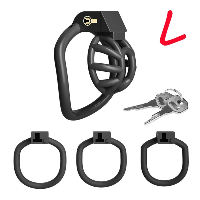 Bdsm Male Penis Chastity Cage Set Small Bird Chastity Cage Belt With 3 Size Cock Ring Penis Lock Bondage Slave Man Sex Toy Sissy