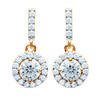 [L7889] - Gold Plated Earrings 'Sissi' White Gold - 15x7 Mm