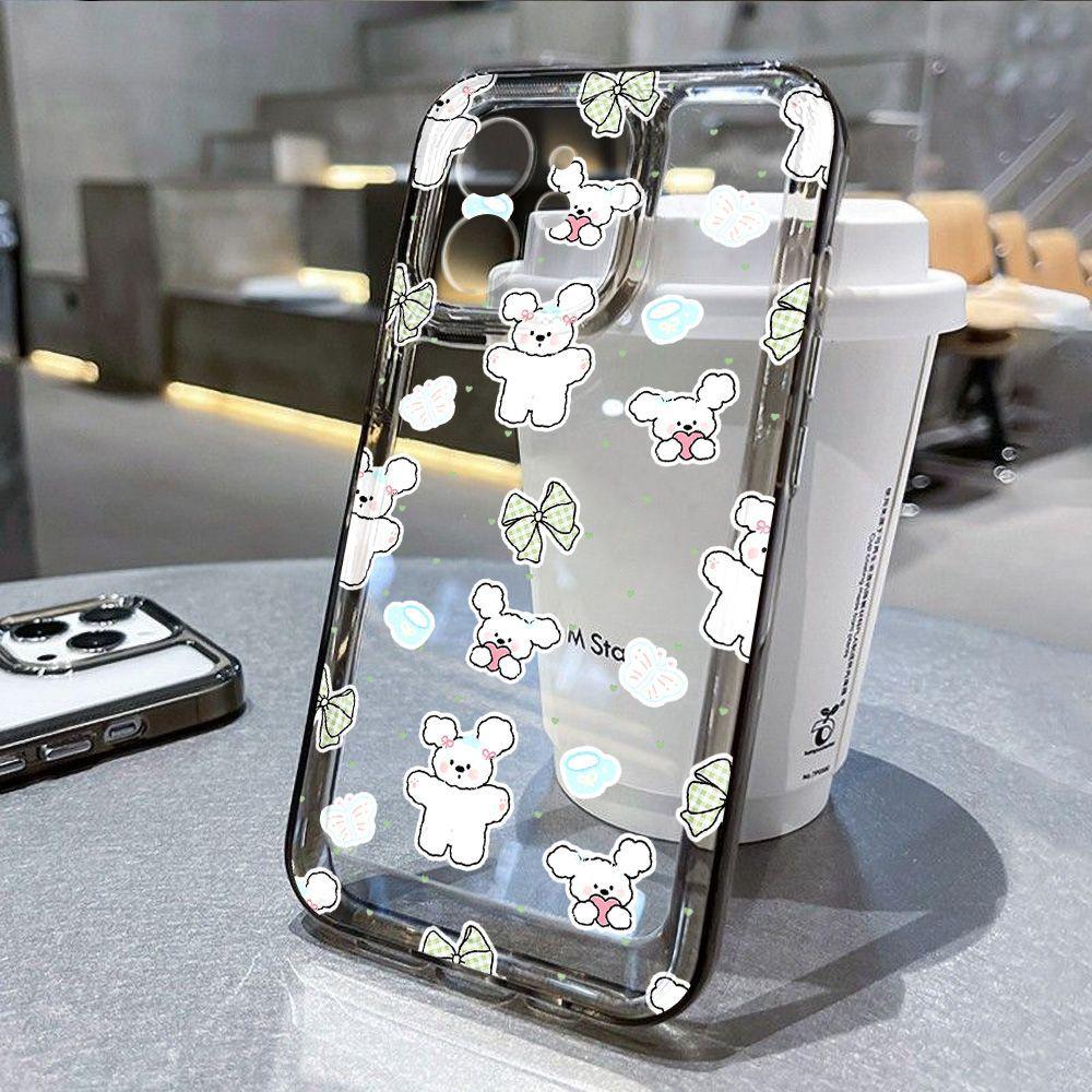 Милый кролик подходит для чехла на телефон Apple iPhone17promax 16 14/13 с мелкими отверстиями 15 защитный чехол