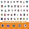 100 Cool and Colorful Skull Stickers, Decorated Luggage Notes, Handbooks, Desktop Waterproof Stickers for Children