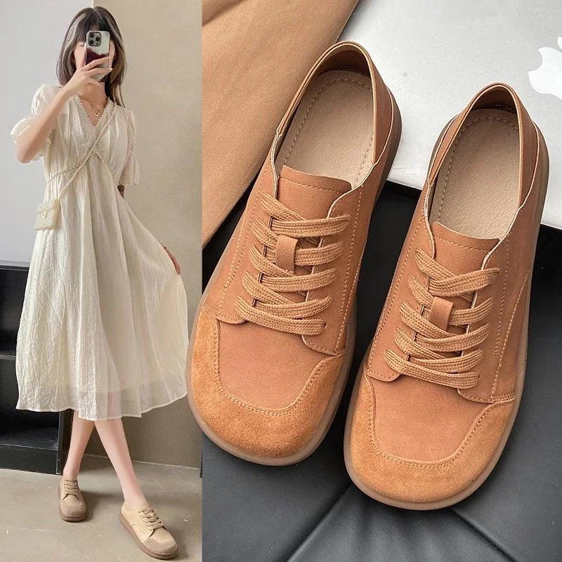 Fashion 2024 Spring New Fashion Comfortable Low Heel Leisure Round Head Vulcanized Shoes