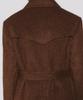 Wesleyhyuston Monterra Handmade Wool Balmacaan Coat Brown