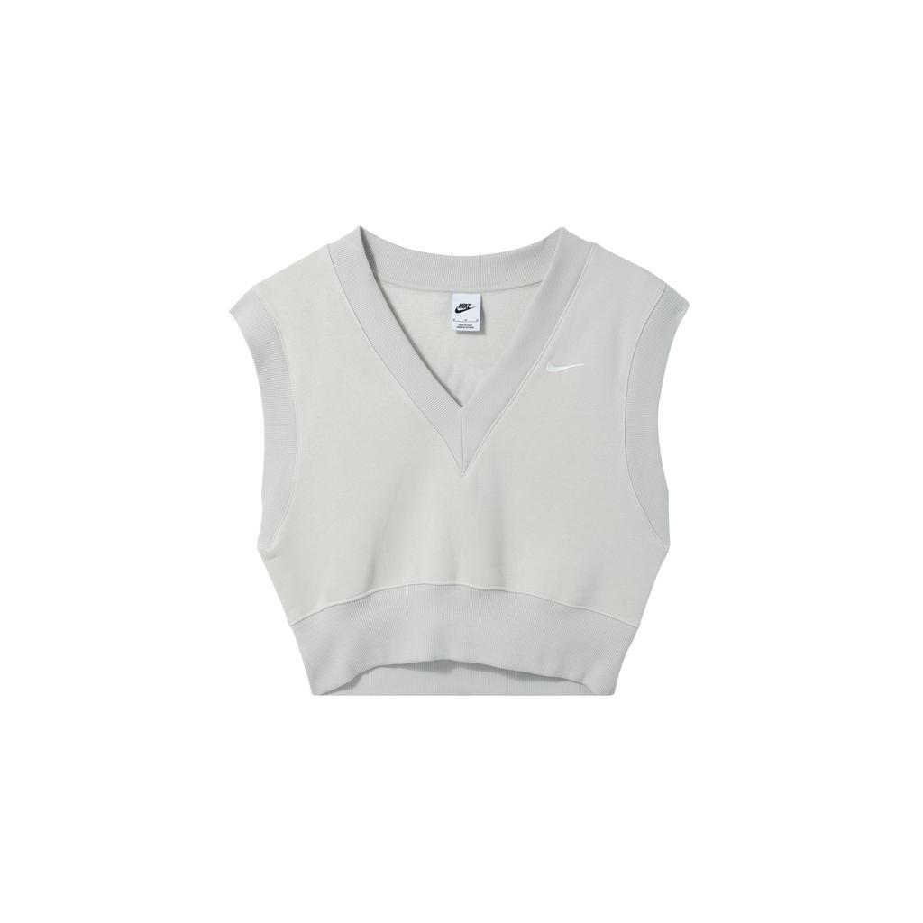 Nike Мягкий удобный однотонный топ-майка с V-образным вырезом, женские топы светло-дубово-коричневого цвета FV6317-104