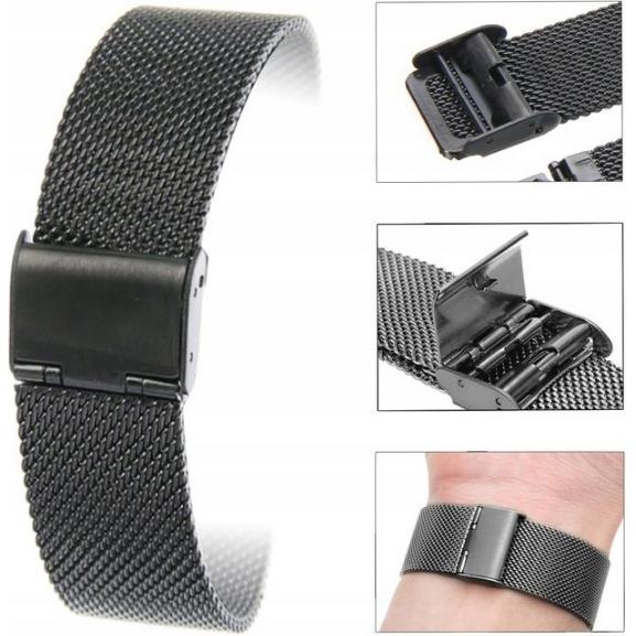 Universal Milanese Bracelet 20mm, Black