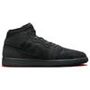 Air Jordan 1 Mid SE Craft Dark Smoke Red Мужские кроссовки черные темно-дымчато-серые Varsity-Red FD8634-001