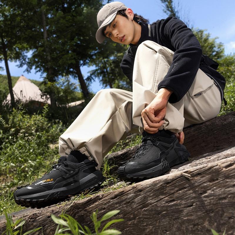 New LiNing CF Su Xingchuan Cushioned Slip-Resistant Abrasion-Resistant Low-Top Trekking Shoes Unisex Black AHTU017-2