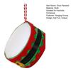 Christmas Drum Hanging Ornament for Tree Decoration Plush Fabric Texture Classic