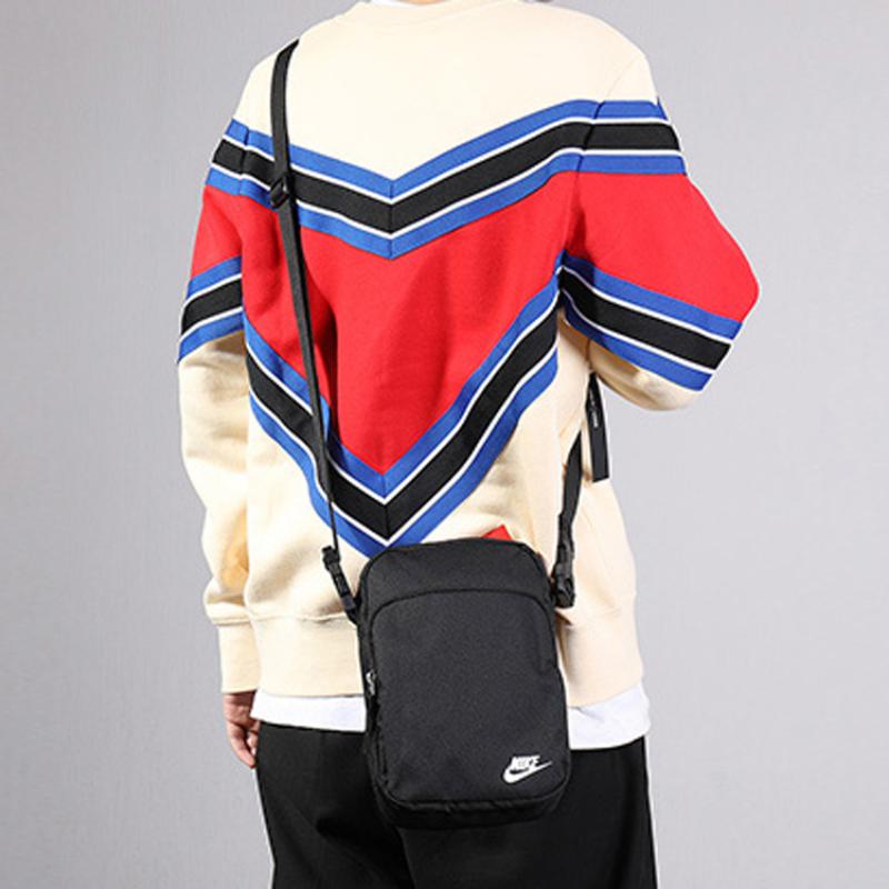 Nike Сумка через плечо Heritage из полиэстера, сумка кроссбоди обычная унисекс черная повседневная BA5898-010