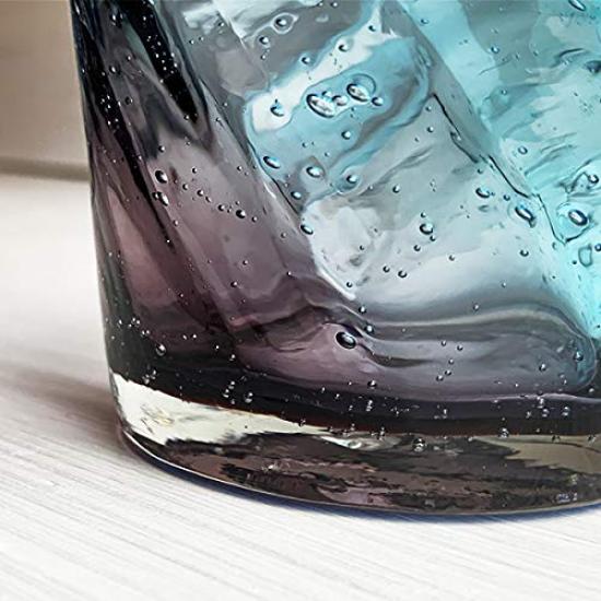 Кубагасая Рюкю Стекло Рюкю Рокс Стекло Окинава Сувенир Тюрауми Рокс Стекло Фиолетовый x Синий Холодный чай Стеклянная чашка Чашка