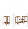 Multi-layer Solid Wood Succulent Flower Stand for Indoor Balcony or Living Room