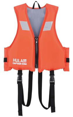 CAPTAIN STAG плавающий жилет со светоотражающей лентой для детей лет красный HULA 4-10 US-3012