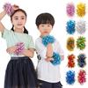 6 Pcs Cheerleading Pom Poms Elastic Wristband Ponytail Holder Hair Ropes Party Costume Gifts Bulk for Team Celebration Volleyball