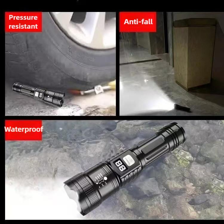 Strong Light Outdoor Super Bright Long-distance Shooting P50 Flashlight Telescopic Focusing High-power