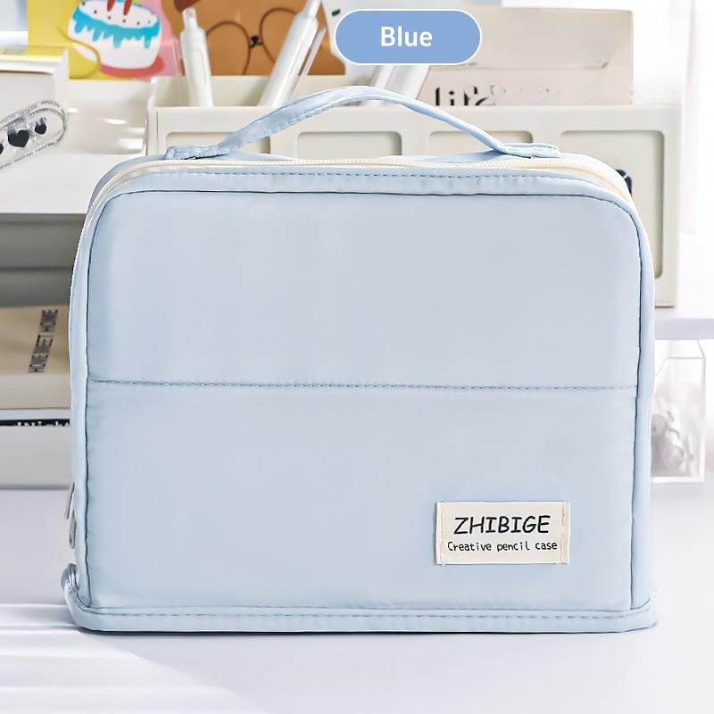 Увеличенный 11-слойный карманный пенал для ручек, сумка для ручек, простой цветной дизайн, широкое отверстие, сумка для хранения канцелярских принадлежностей, для школы, путешествий