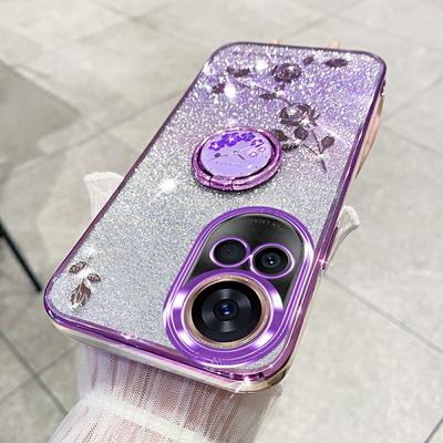 KADEM для Huawei nova 13 чехол кольцо подставка TPU цветы телефон чехол градиент блестки