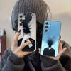 Чехол для телефона с маской призрака для Samsung S25,24,21,22,23,20,S30,Ultra,Plus,Fe,Lite,Note,5G Черный Мягкий