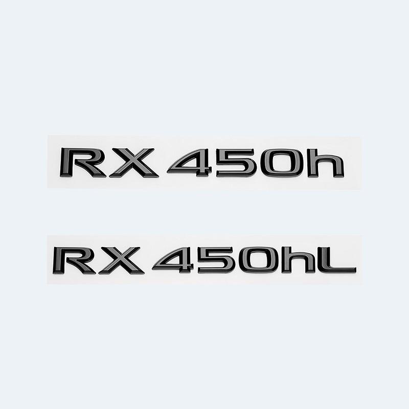 usjp2 3D ABS Gloss Black Car Rear Trunk Badge Sticker For Lexus RX Series RX200t RX270 RX300 RX350 RX450h RX450hL HYBRID Emblem