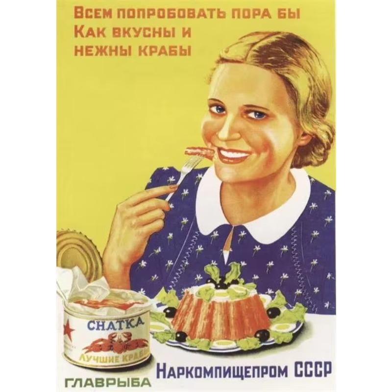 Vintage Soviet Poster Canvas Art Russian Red Army Astronaut Theme for Retro Bar Restaurant Home Wall