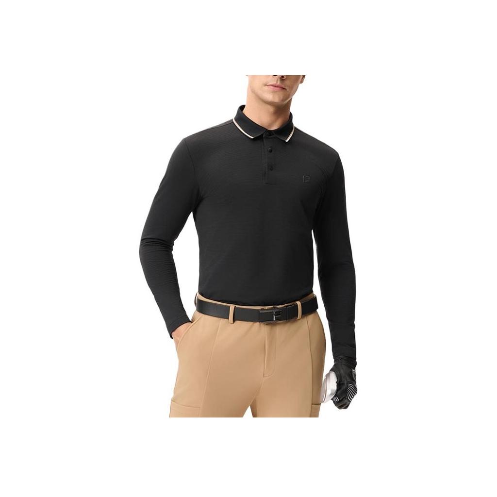 Новая мужская рубашка поло из серии FILA Golf, цвет «черный питч» A11M515203F-BK