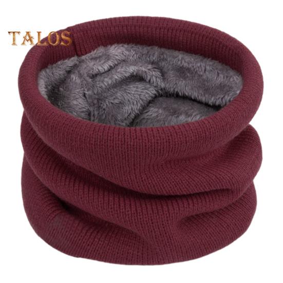 Зимний велосипедный шарф, двухслойный утеплитель для шеи, трикотажный, утолщенный, с флисовой подкладкой, эластичный, мягкий, круглый шарф, шейный платок