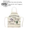 Sleeveless Apron Stain Repellent Linen Strong Absorbent Cactus Pattern Cooking Bib Kitchen Supplies