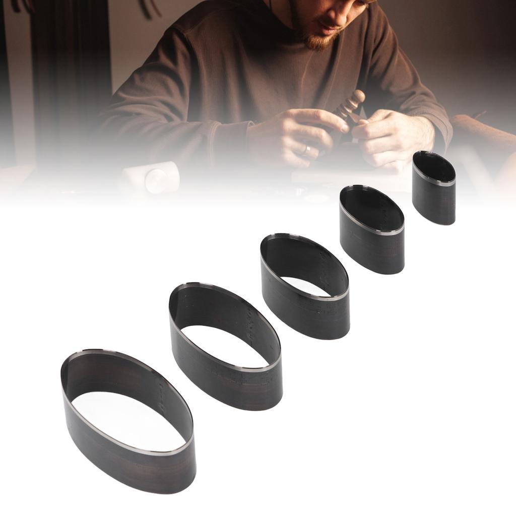 5PCS Set Leather Cutting Die Oval Shape 20-70mm Long Shaft Hollow Punching Tool for Handcraft