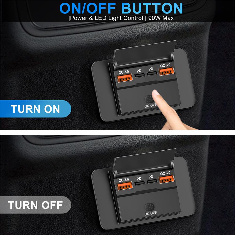 12 В 24 В USB-розетка для зарядки в автомобиле, двойной PD USB C-разъем, настенное крепление, аксессуары для автомобиля, лодки, морского кемпера, автофургона, грузовика, гольф-кара