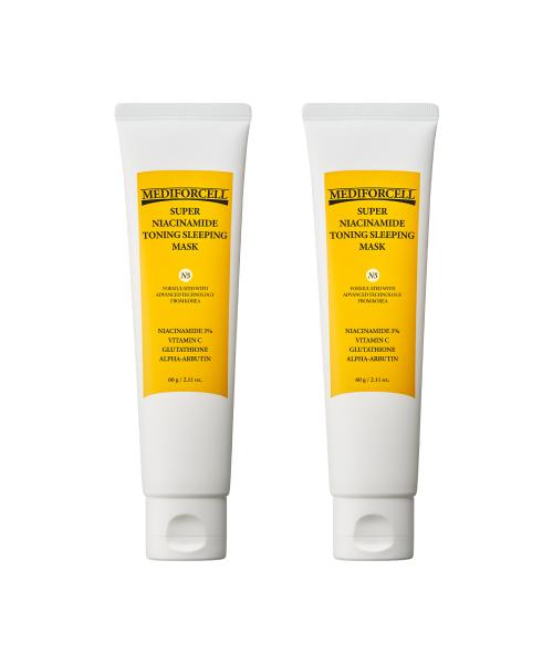 [2 ШТУКИ] Medipocell Super Niacinamide Увлажняющая ночная маска-тонер 60 г