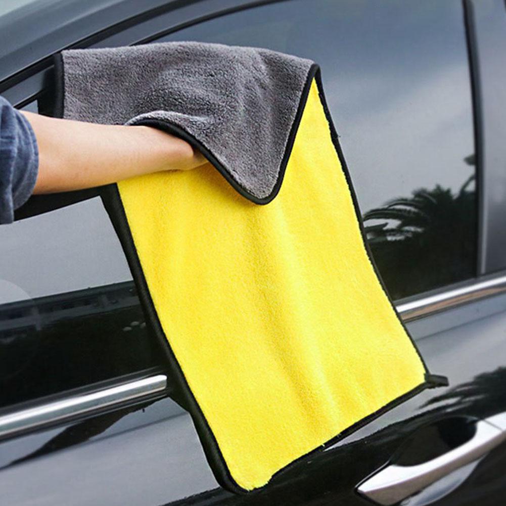 High Density Coral Fleece Car Wash Towel Double Sided Absorbent Drying Cloth Car Cleaning Microfiber Towel