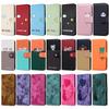 Кожаный чехол POCO C75 C65 для Funda Xiaomi Redmi 14C 13C Note 14 13 4G Чехол Kawaii Кот Животное Кошелек Телефон Флип Задняя крышка Женский