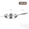 304 Stainless Steel Frying Pan Non Stick Pan Fried Steak Pot Uncoated Wok Kitchen Cookware for Gas Stove and Induction Cooker