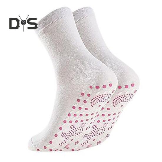 1 пара зимних носков с подогревом, массаж подошвы частицами, способствующий циркуляции крови, самонагревающиеся носки средней длины, высокоэластичные, теплые носки-тапочки