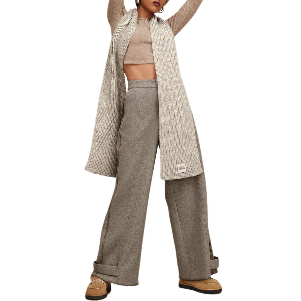 UGG FW25 Брюки женские повседневные длинные с боковым карманом на пуговице и декоративной строчкой 1172214-GRHE