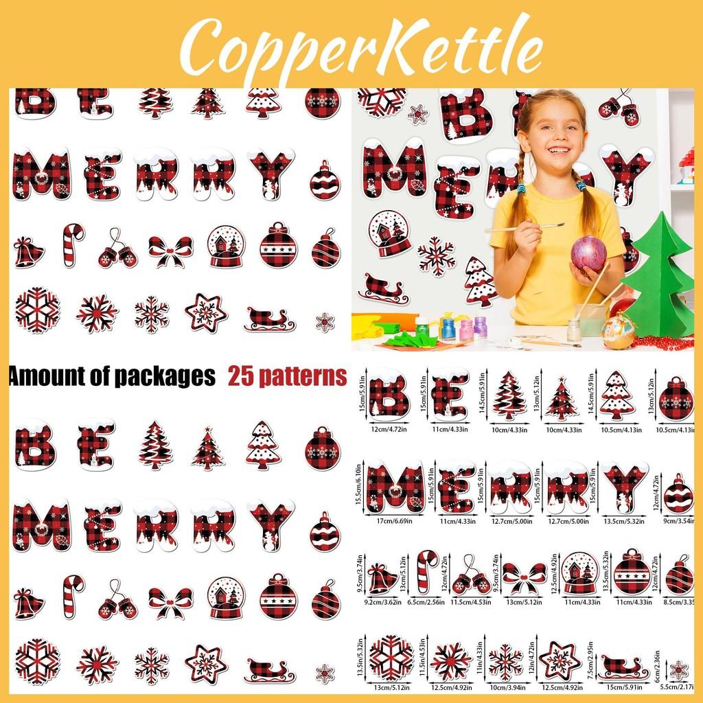 Snowflake Christmas Alphabet Paper Diy Card Stickers Decor For Holiday Events