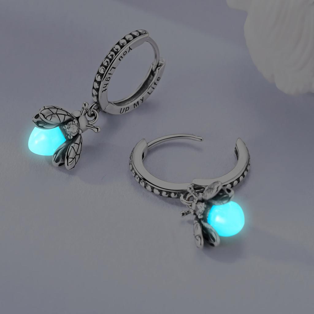 Серьги женские из серебра 925 пробы с подвесками в виде пера и светлячка, серьги на годовщину свадьбы, женские украшения