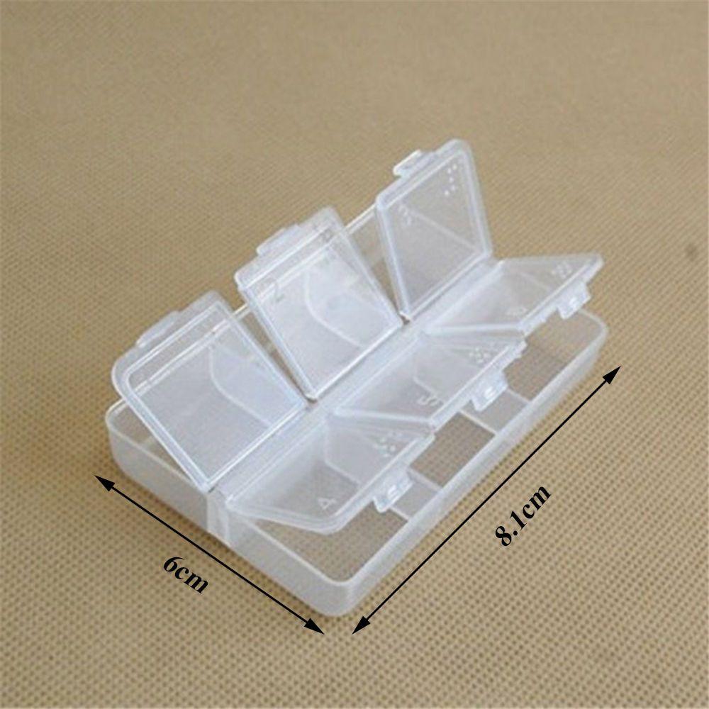 Home Plastic Case Medicine Holder 6-day Tablet Container Pill Boxes