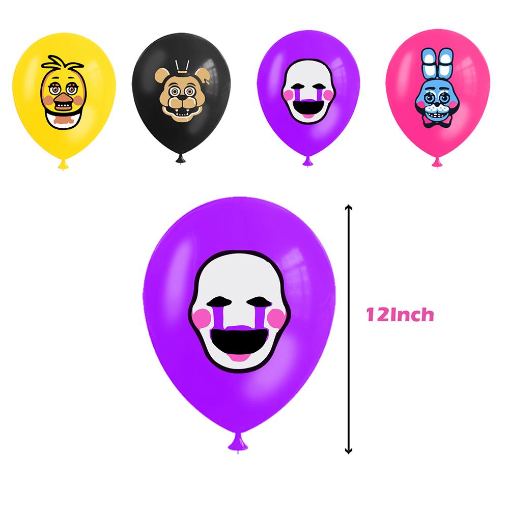 34 шт. Товары для вечеринки Five Nights at Freddy's включают топпер для торта, воздушные шары, баннер
