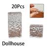 20 шт. Миниатюрные кукольные домики, прозрачные кирпичики, хрустальные кирпичики из стекла с эффектом ряби воды, модель, реквизит для строительства микросцены кукольного домика