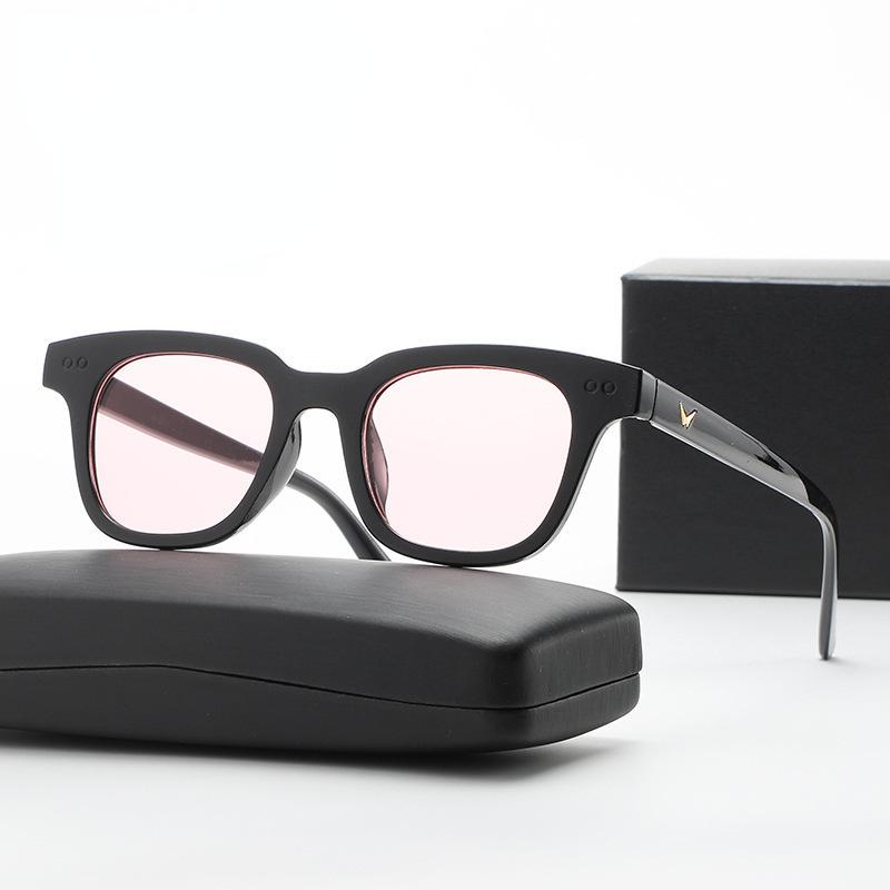 Солнцезащитные очки мужские и женские модные ретро цветные прозрачные очки квадратная оправа солнцезащитные очки желе