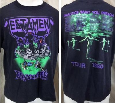 Винтажная футболка Testament Practice What You Preach 90-х, короткий рукав, размеры S-4XL, высококачественная роскошь, для мужчин и женщин, топ Y2k