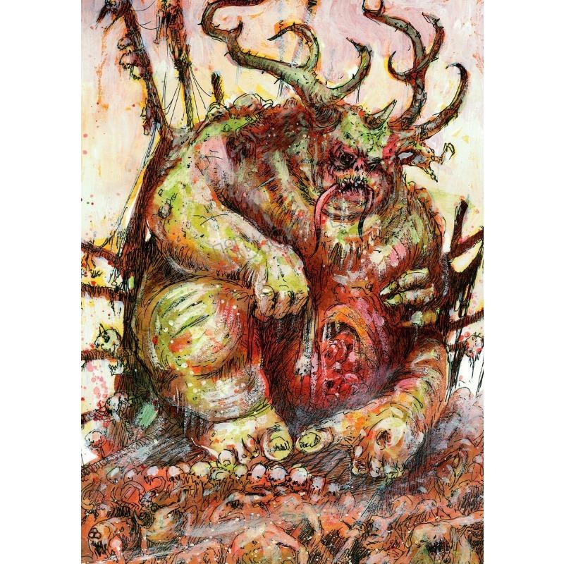 Джон-Бланш Темное Фэнтези Ужасов Мир Демон Кровавый Ангел Иллюстрация Постер Холст Живопись Настенное Искусство Картины Домашний Декор