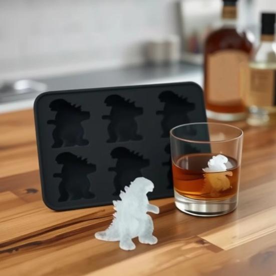 Yousheng Форма для льда Силиконовая Форма для льда в форме динозавра Антипригарная Пищевой класс Безопасна для духовки Форма для льда Кухонный гаджет