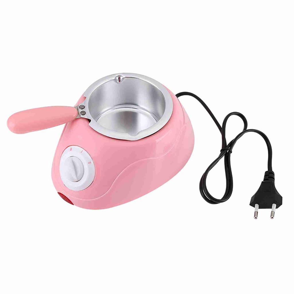 Electric Chocolate Melting Pot Melter NaMachine Kitchen Tool with Mould Set (Pink)