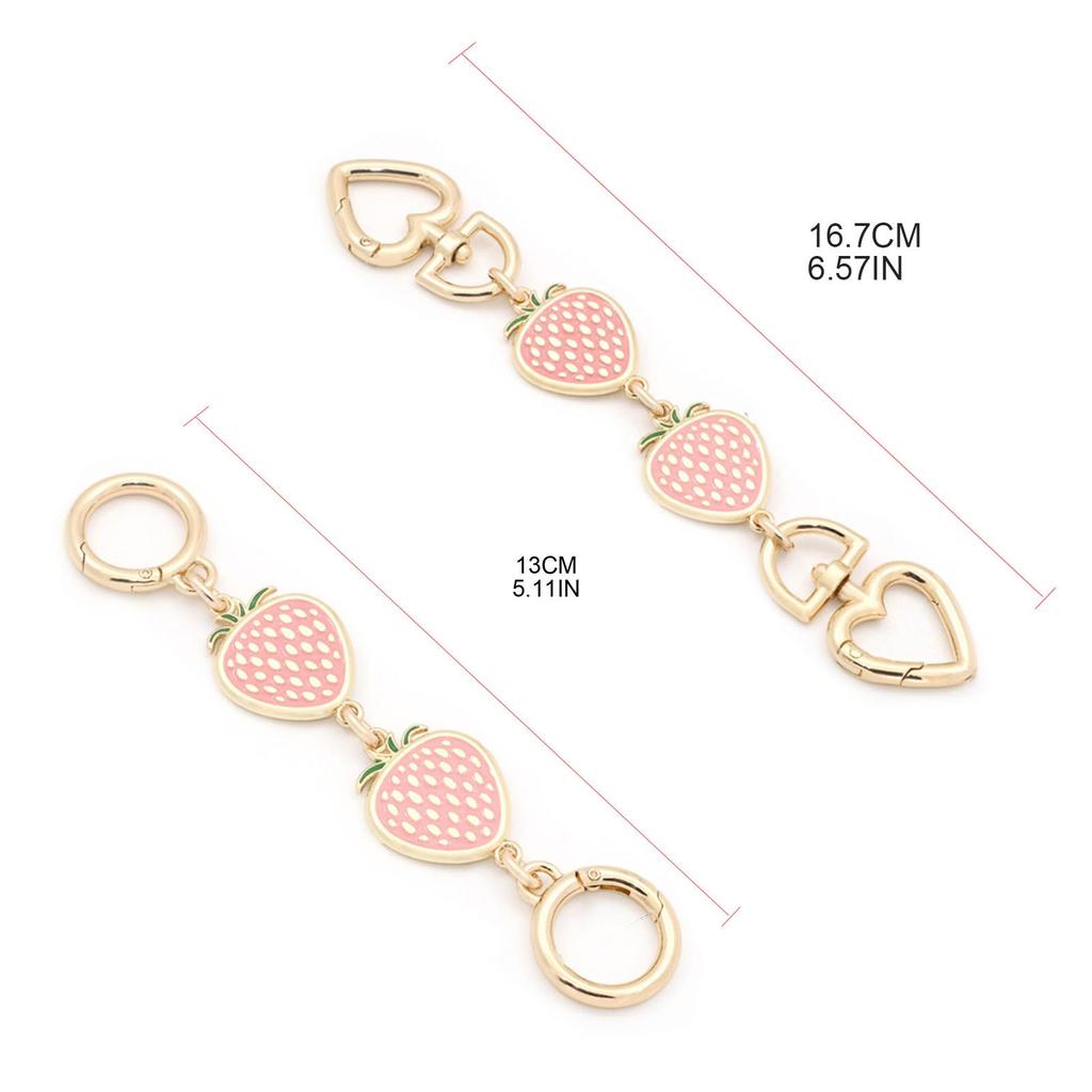 Purse Chain Strap Extender Strawberry Shape Bag Extension Chain Metal Bag Chain Strap Extender DIY Replacement Chains